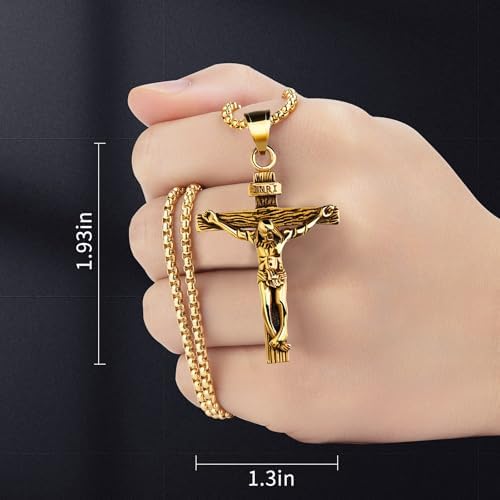 Cross Pendant for Car Rearview Mirror Charm Jesus Cross Necklace Jewelry Men - Image 5