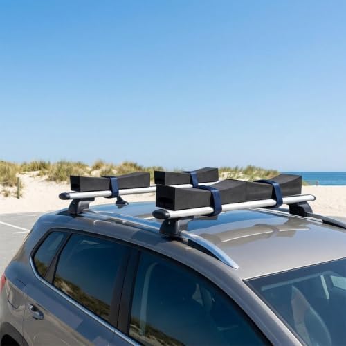 2 Pieces Car Top Kayak Racks Foam Blocks Carrier Roof Rack Pads Paddleboard Non - Image 6