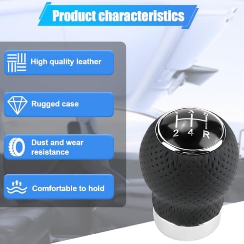 ZIMISI 5-Speed Car Shift Knob, Leather Shift Knob Lever Kit, Automatic or - Image 4