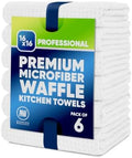 Kitchen Towels - Microfiber Waffle Weave Towels | Absorbent, No Lint, Commercial by MicrofiberWholesale