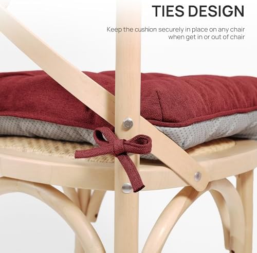 Love's cabin Memory Foam Chair Cushions Set of 4, 19 Inch - Image 5