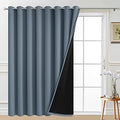 Yakamok Stone Blue Blackout Patio Door Curtain Panels W100 x L96, 1 Panel by Yakamok