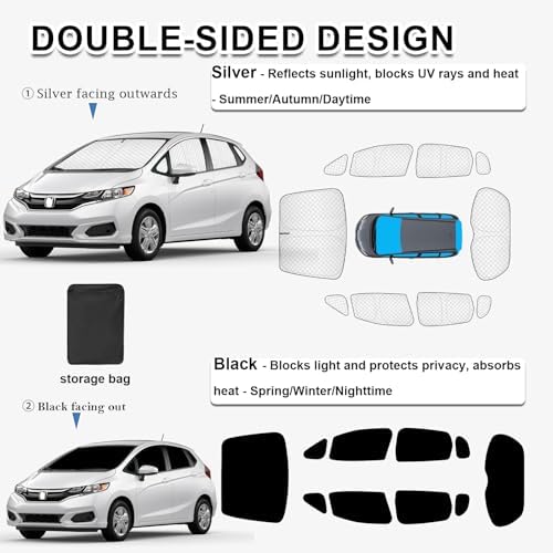 KMF 10pcs Thicken Sun Shades for Honda Fit 2015-2020 Accessories, Windshield - Image 4