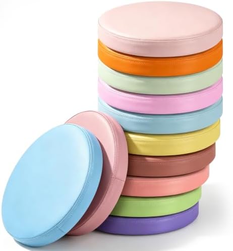 12 Pcs Floor Cushions kids, Macaron Color, 13.8 x 13.8 x 2 Inch by Juexica