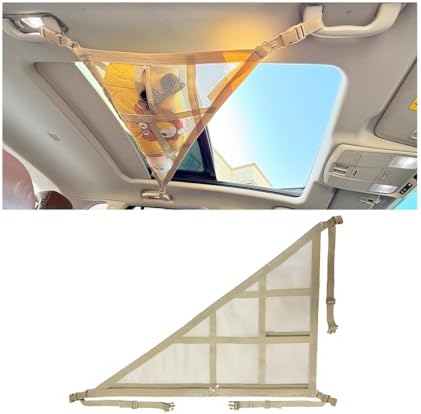 Car Ceiling Cargo Net Pocket, Double-Layer Mesh Strengthen Load Bearing Vehicle by Norkmdi