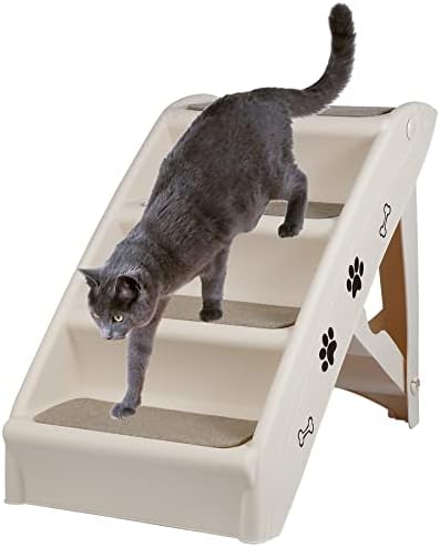 Dog Stairs for High Beds, Foldable Pet Steps Ramp - Image 3