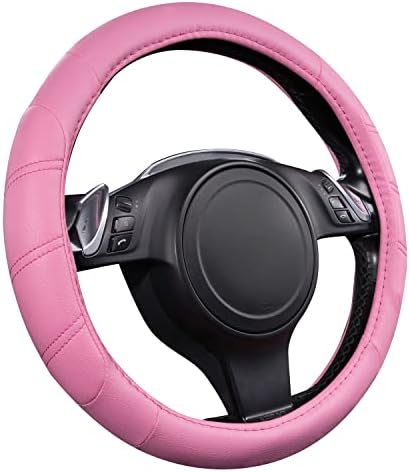 CAR PASS Line Rider Microfiber Leather Sporty 14.5-15 inch Car Steering Wheel - Image 2