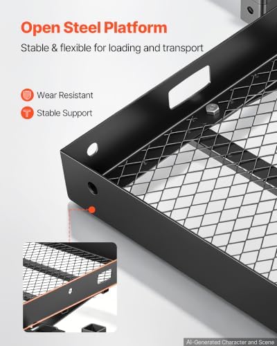 VEVOR Hitch Mount Wheelchair Carrier Height Adjustable, 500LBS Steel Mobility - Image 5