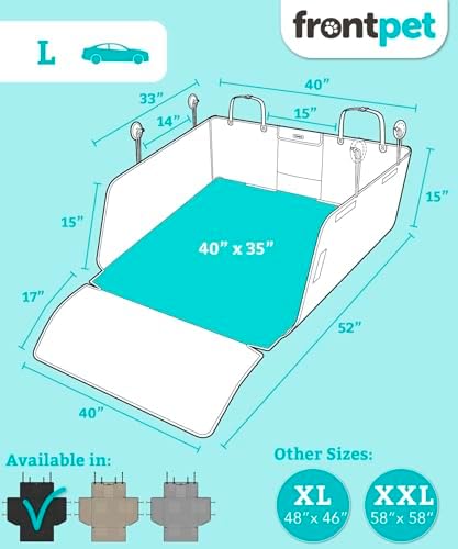 Cargo Cover for Dogs, Water Resistant Pet Cargo Liner Dog Seat Cover Mat for - Image 6