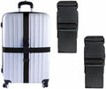 2 Pack Suitcase Belts, Adjustable Luggage Straps, Bright Colors Travel Packing by Jmuoyld