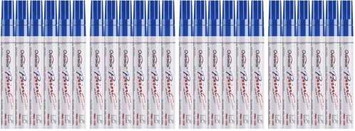 Lesun Overseas 12 Blue Paint Pens Permanent Markers, Oil Based Paint Markers by Overseas