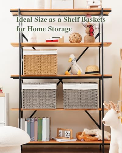 SETVSON Storage Basket with Lid, 9.2 Gal PE Rattan Trunk - Image 5