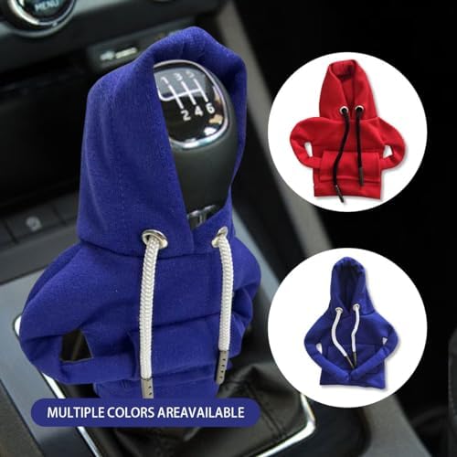 JOYCOURT 2PCS Car Gear Shift Hoodie Auto Shifter Knob Cover - Image 6