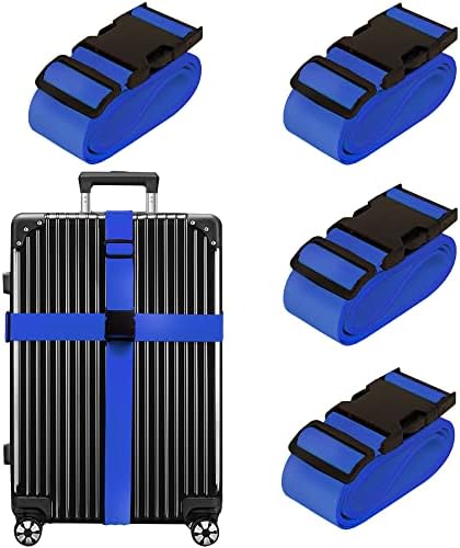 Chelmon Luggage Straps for Suitcases TSA Approved Travel Essentials 8 Pack by Chelmon
