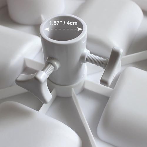 AMMSUN 13" Portable Beach Umbrella Table Tray White - Image 3