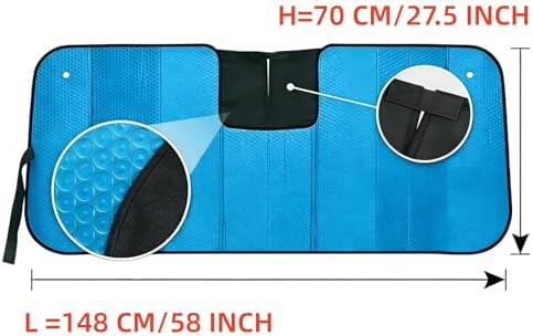 GWUSKDT Car Windshield Sunshade-Thicken 5-Layer Bubble Block Heat and Sun UV - Image 2