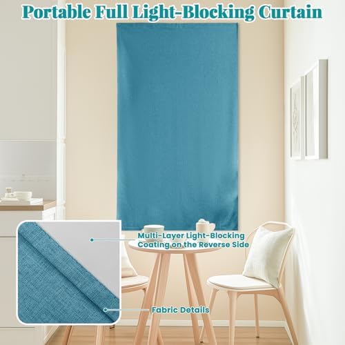 100% Blackout Magic Tape Stick On Curtains Window Shades Pull Down Blackout - Image 6