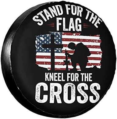 Spare Tire Cover American Flag Potable Dirt Protector Wheel Spare Tire Covers by BMPUDERY