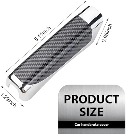Eratus Car Handbrake Cover, Carbon Fiber Decorative Anti-Scratch Protective - Image 2