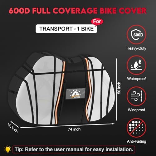 Zettum Bike Cover for Transport 1 Bike - Image 3