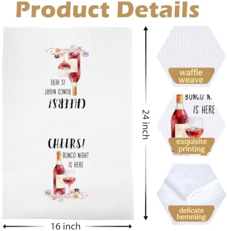 Bunco Poker Gifts Kitchen Towels 16x24 Inch Set of 2 - Image 5