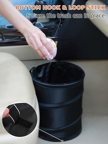 Ginsco 2Packs 2 Gallons New Leakproof Car Trash Can, Compact Trash Can Pop-up - Image 6