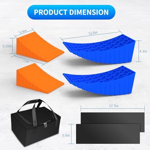 BEBOBLY Camper Leveler, 2 Pack RV Leveling Blocks, Camper Wheel Chocks Up to 35 - Image 5