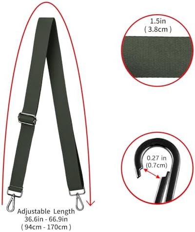 ZOOEASS Wide Shoulder Strap, Adjustable Replacement Belt Crossbody Canvas Bag - Image 3