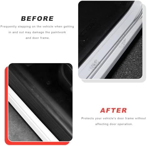 4 PCS Car Door Sill Protector, Anti-Scratch Automotive Threshold Protective - Image 3