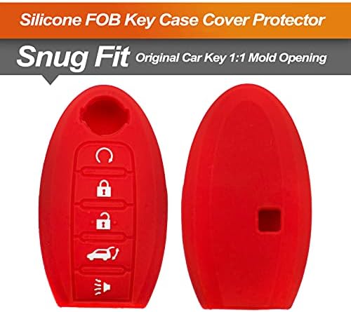 Silicone Key Fob Cover Fit for Nissan Armada Murano Rogue Maxima Altima - Image 3