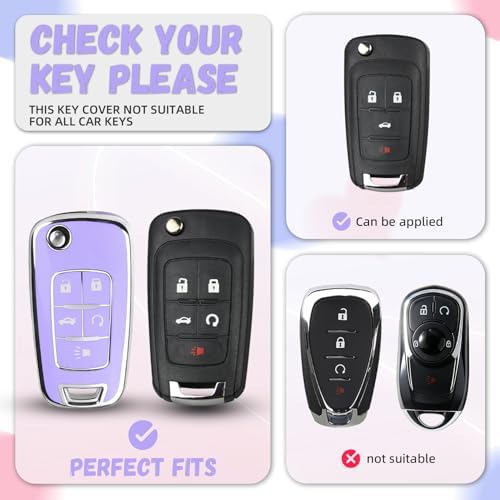 for Chevy Key Fob Cover, Premium Soft TPU Full Protection Key Cover - Image 2