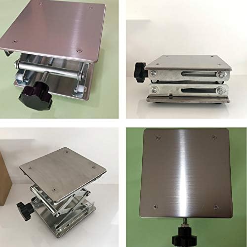 LabZhang 6" x 6" Stainless Steel Lab Jack Scissor Stand Platform Table - Image 2