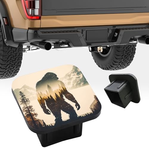 Trailer Hitch Cover, Sasquatch Mountains Forest Tow Hitch Cover by Unknown