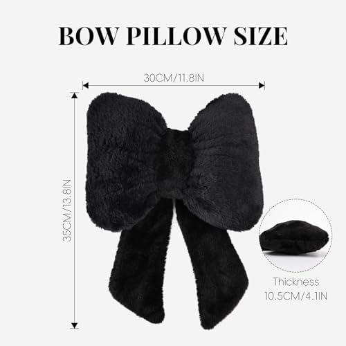 2 Pack Bow Car Headrest Pillows Plush Car Neck Pillows - Image 2