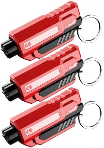 Window Breaker and Seatbelt Cutter Keychain, 2 in 1 Car Safety Hammer Glass by Unknown