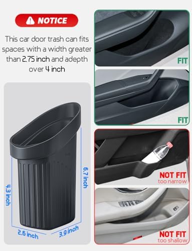 BMZX Car Trash Can Trash Bin, Accessories - Image 2