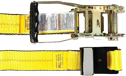 Mytee Products 2 inch x 27' Heavy Duty Tie-Down Ratchet Straps w/Flat Hook - Image 3
