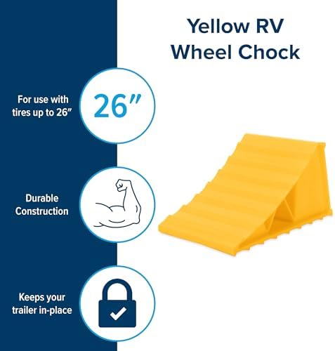 Camco Standard Wheel Chock for Trailers&RVs-Heavy Duty Trailer Wheel Chock - Image 2
