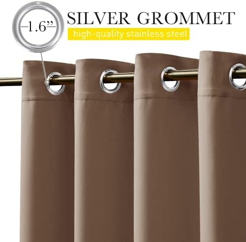 NICETOWN Gazebo Curtains Outdoor Waterproof W100 x L84 in Tan - Image 5
