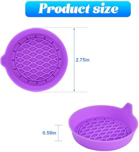 Zpana 4PCS Car Cup Holder Coasters, Silicone Non-Slip Vehicle Cup Recessed Mats - Image 2