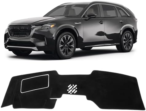 KUST Black Dash Cover for Mazda CX-90/CX90 2024 2025 2026 Polyester Dashboard by KUST