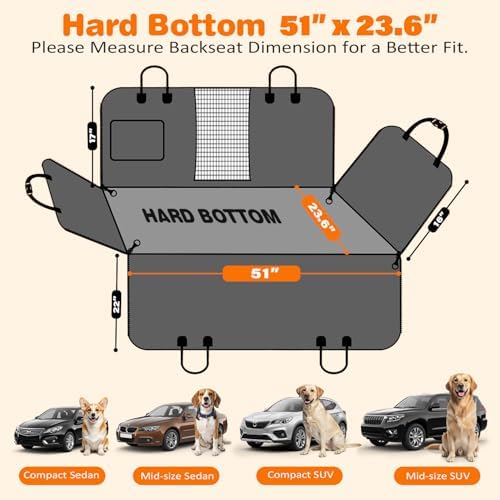 URPOWER Hard Bottom Dog Car Seat Cover - Image 5
