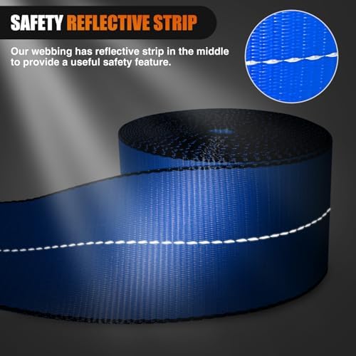 Nilight Truck Straps 4" x 30' Heavy Duty Tie Down - Image 4