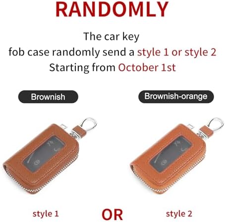 SENDEFN Universal Car Key Fob Case Leather Smart Remote Keychain Protector - Image 2