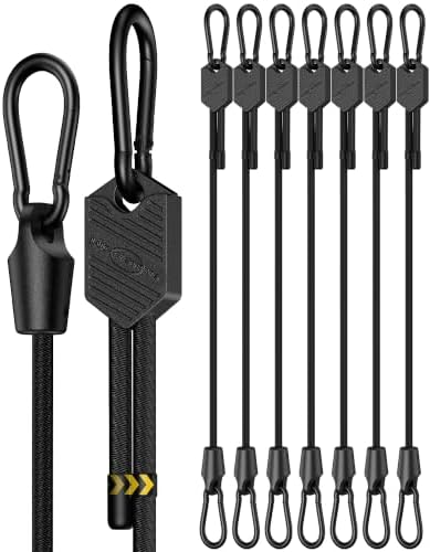 Lucky Straps 80" Black Adjustable Carabiner Bungee Cords by LuckyStraps