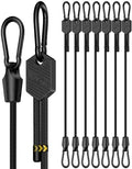 Lucky Straps 60" Black Adjustable Carabiner Bungee Cords by LuckyStraps