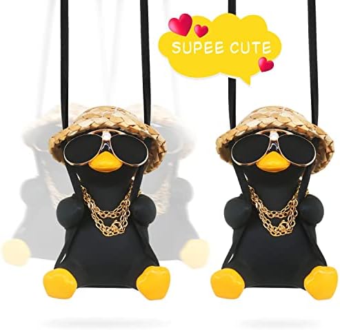 Cool Car Accessories for Men Funny Black Duck Truck Rear View Mirrors Charm - Image 3