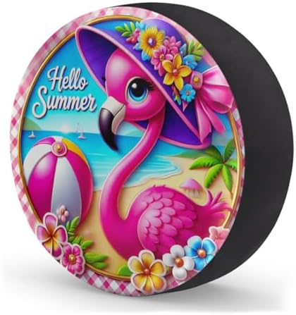 Rv Spare Tire Cover Wheel Summer Flamingo Tire Covers Wheel Protectors - Image 2