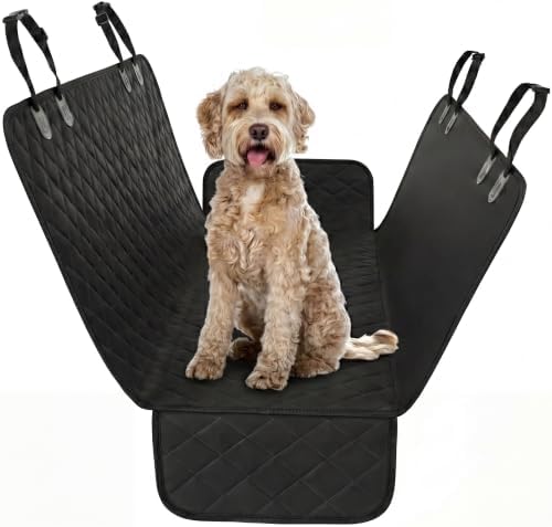 Active Pets Black XL Dog Car Hammock Back Seat Cover, Waterproof Backseat Cover by ActivePets