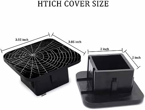 Spider Web Trailer Hitch Tube Cover Plug Cap, Scary Halloween Spider Web - Image 2